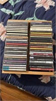 Wood Crate of CDs- many Eric Clapton CD’s- See