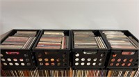 4 stackable CD Crates with CDs-see pics for