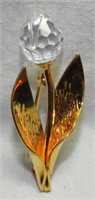 Swarovski Crystal Gold Tone Flower Brooch