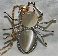 Large Betsey Johnson Spider Pendant/Necklace w/Tag