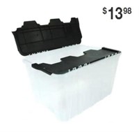 GSC 211512 Flip Top Tote Clear Base with Black Li