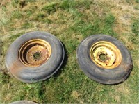 2-7.50-16 Single Rib Tires on 6 Hole Imp. Rims