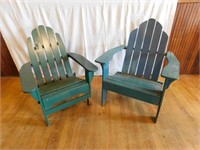 Two very nice painted wood adirondack chairs