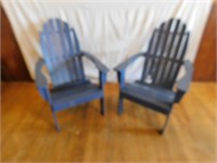 Two very nice painted wood adirondack chairs