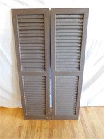 Pair of vintage wood shutters