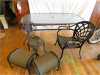 Miscellaneous patio furniture lot. as-is