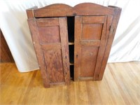Antique primitive wooden kitchen cabinet top