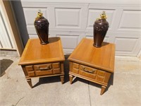2 end tables plus pair of lamps