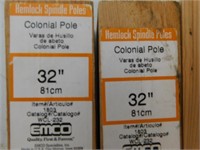 8 spindle poles, 32" long