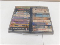 Case with 20 VHS Tapes