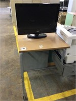 Small Desk with Monitor