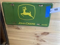 Metal John Deere License Plate