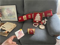 Records and christmas items