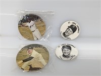 (4) Pins Jackie Robinson Stan Musial Whitey Ford
