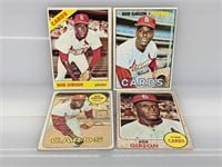 1966 -1969 Topps Bob Gibson (4 Cards)