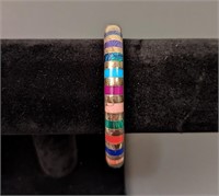 Sterling Multi Colored Bangle (35.12gtw)
