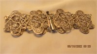 Antique dainty sterling filagree stick clasp