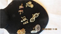 Six pair screw on earrings