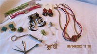 11 pc jewelry and one tool key chain