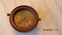 3 in Cloisonne" ash tray pot, flips over to