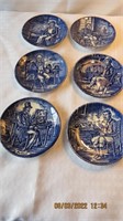 Six signed England Enoch Wedgewood 4.1 in plates
