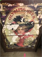 Vintage Olympia Beer Decoupage Sign
