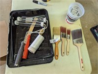Paint Trays, Paint Roller, & Paint Brushes