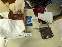 Assorted Textiles, Pedometer & Small Purse