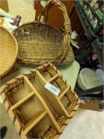 Amish Made Tableware Basket on Swivel, +
