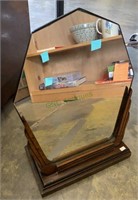 Antique art deco dresser mirror with