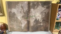 Extra large map of the world on a book designed