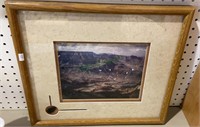 Framed photograph of the Grand Canyon with a