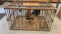 Antique wooden chicken coop with a