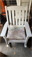 White plantation porch rocking chair with a