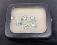 Gemstones - lot of 10 1.5 MM white zircon(1273)