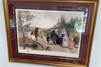 Framed and matted Jeannie Brownscombe print