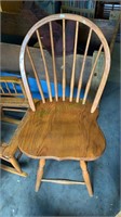 One hoop back stool chair w/twist and turn oak