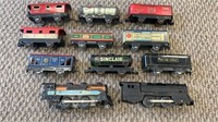 11 car toy train set circa 1930-40s - two