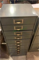 10 drawer metal storage cabinet - empty drawers -
