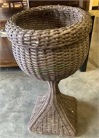 Antique wicker plant stand - 23 inches tall - 12