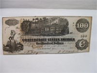 1862 $100 CONFEDERATE NOTE
