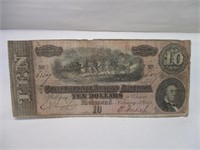 1864 $10 CONFEDERATE NOTE