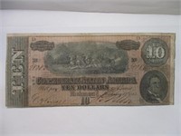 1864 $10 CONFEDERATE NOTE