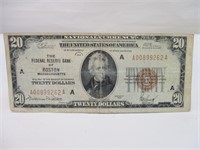 1929 NATIONAL CURRENCY NOTE FRB BOSTON, MASS