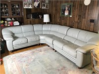 4 section leather sofa