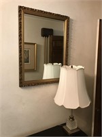 Fancy lamp and wall mirror