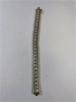 Sterling White & Synthetic Opal Stone Bracelet