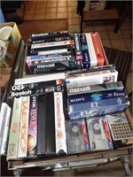 (2) Boxes w/ VHS, CD's, Cassette Tapes