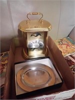 Montrex Metal Case Clock & Silver Plated Plate