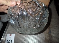 Beautiful Cut Glass Bowl - 8" Diameterx4 1/2"H